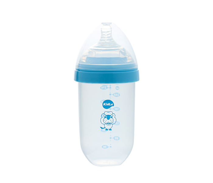 KidLe CJM0003 270ml Super Wide Mouth Feeding Bottle - Blue - Zoom Image