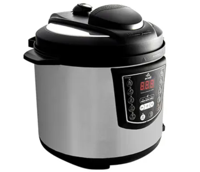 Evvoli EVKA-PC6009B 6Litre 1000W Digital LED Display 9-in-1 Multi-Use Programmable Pressure Cooker - Black and Silver - Zoom Image 2