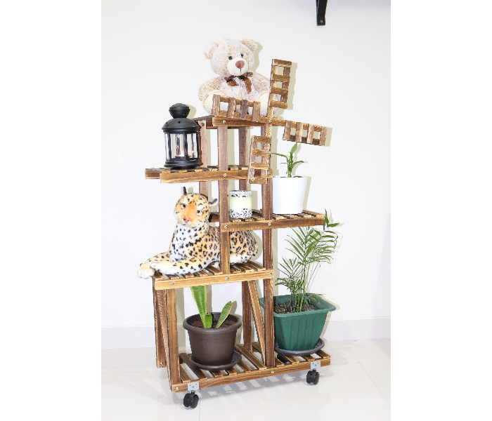 Serah Home Decors S06 Solid Wood Flower Plant Display Stand - Wood - Zoom Image 3