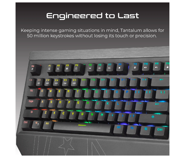 Vertux TANTALUM Hyper Responsive Tactile Mechanical Keyboard - Black - Zoom Image 2