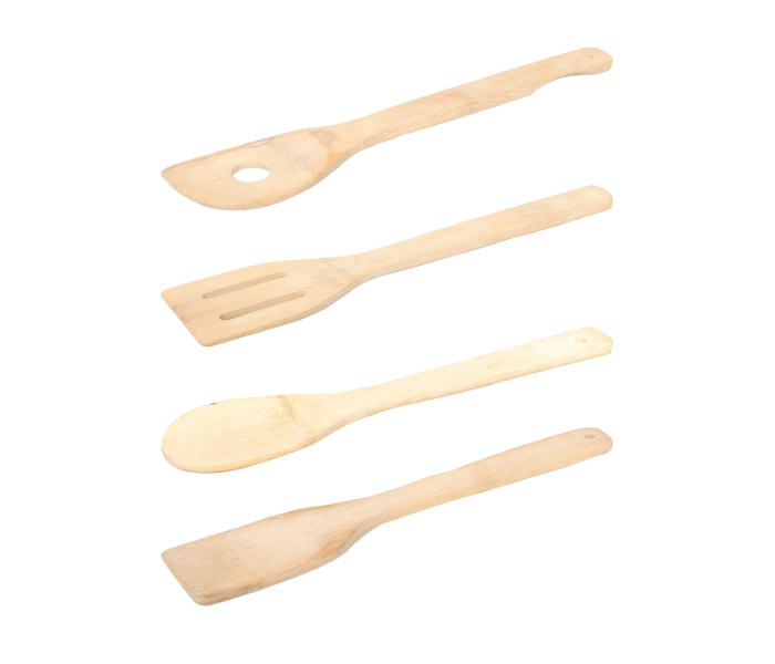 Delcasa DC1375 4 Pieces Wooden Kitchen Tools - Beige - Zoom Image 1