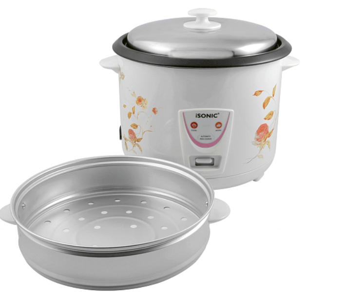 iSONIC iRC 759 2.8L Automatic 3 in1 Rice Cooker – White - Zoom Image 2