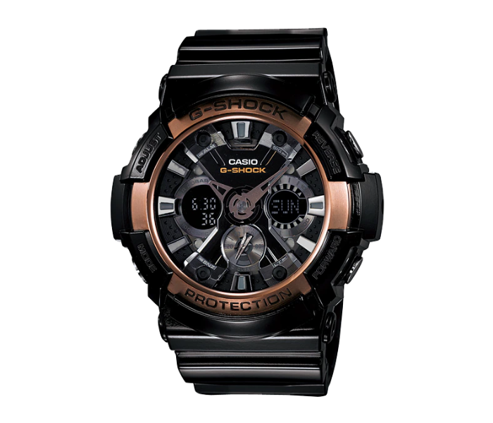 Casio GA-200RG-1ADR G-Shock Special Color Model Anaalogue Digital Watch for Men - Black - Zoom Image