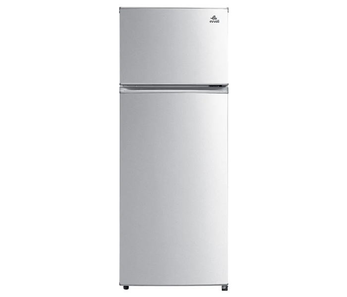 Evvoli EVRFM-207LS 290 Liters Double Door Refrigerator - Silver - Zoom Image 1