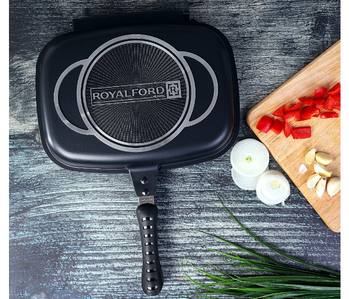 Royalford RF7902 36Cm Double Grill Pan - Black - Zoom Image 1