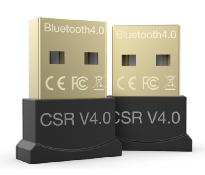 CSR Bluetooth Dongle 4.0 USB Range 20-50 Mts- Black and Gold - Zoom Image