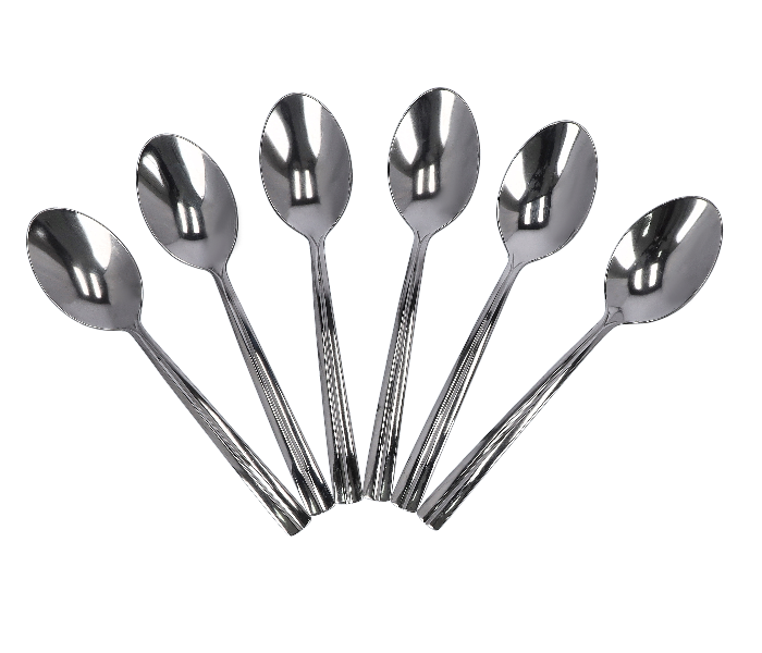 Delcasa DC1944 6 Pieces Stainless Steel Tea Spoon - Silver - Zoom Image 1