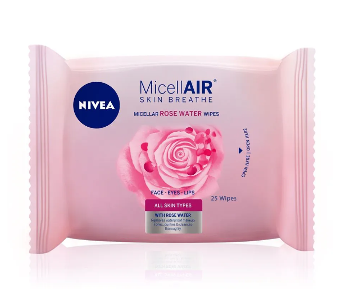 Nivea 25 Pieces Micellair Rose Wipes - Zoom Image