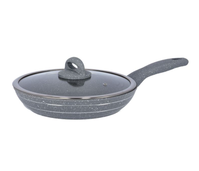 Royalford RF9954 28cm Granite Coated Smart Frypan with Lid - Grey - Zoom Image