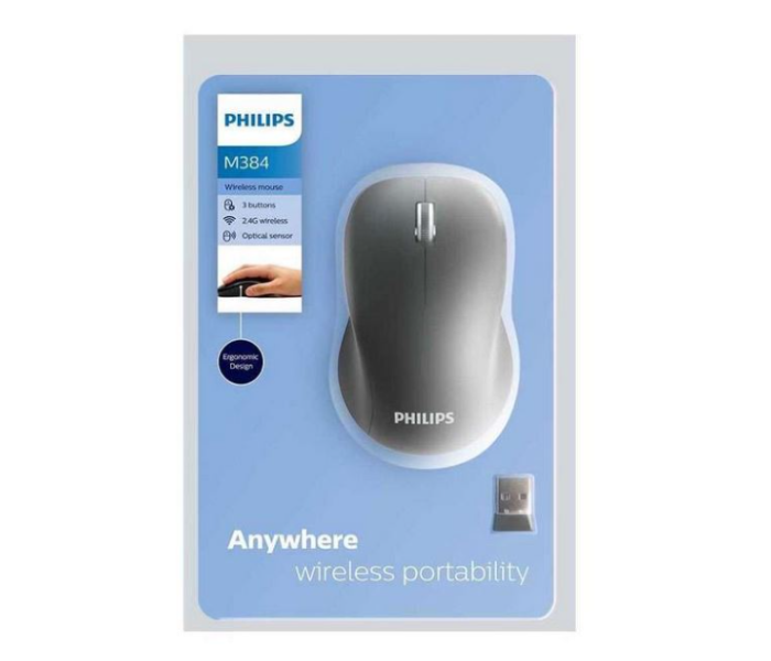 Philips M384 Wireless 2.4Ghz  Mouse- Black - Zoom Image 3