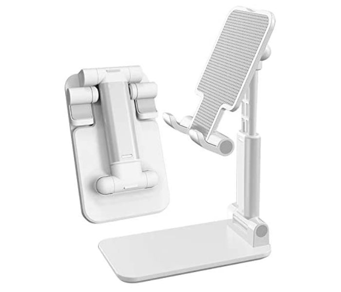 Mobile Phone Stand Holder High Quality Universal Desk Mobile Phone Bracket Stand Flexible Desktop Tablet And Cell Phone - White - Zoom Image