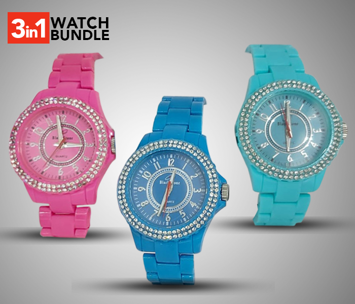 LadyOn NA003 3 Pieces Block Women's Watches - Zoom Image