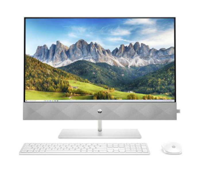 HP Pavilion 107K0EA 24-DP0002NE 23.8 Inch FHD Touch Intel Core i7-1065G7-1.30GHz Processor 8GB RAM 512GB SSD NVIDIA Geforce MX110 Graphics Windows 10 Home  All-in-One PC - White - Zoom Image