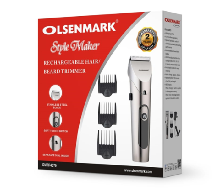 Olsenmark OMTR4079 Professional Hair Trimmer - Silver - Zoom Image 1