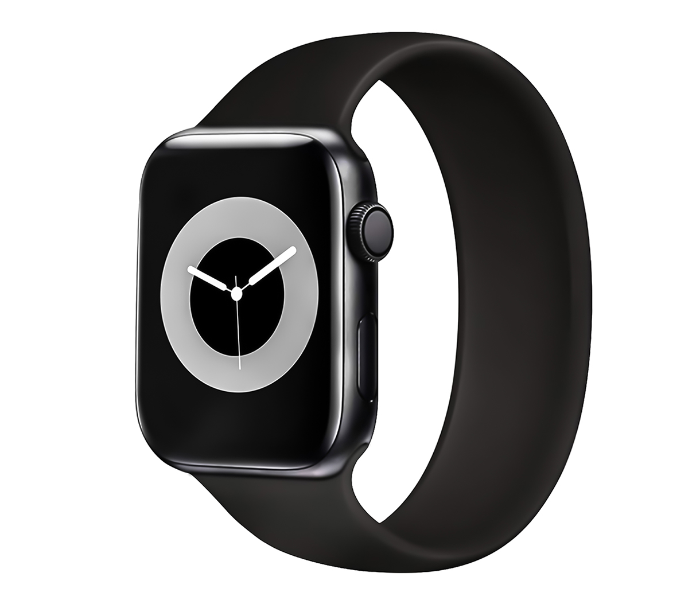 Promate LOOP-40XL 38mm or 40mm Extra Large Solo Loop Strap for Apple Watch - Black - Zoom Image 1