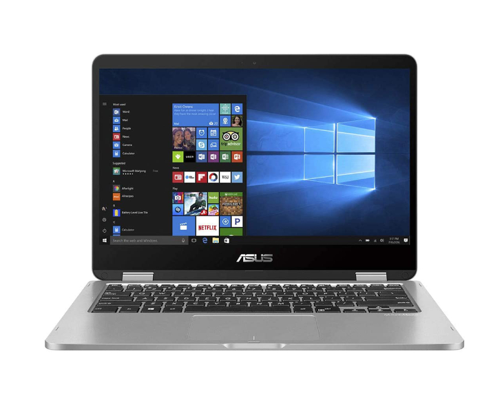 Asus VivoBook TP401MA-EC340TS 14 inch FHD Intel Celeron 4GB RAM 128GB SSD Intel HD VGA Windows 10 - Light Grey - Zoom Image 1