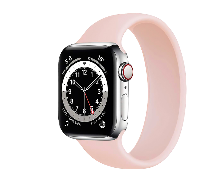 Promate LOOP-40M 38mm or 40mm Medium Solo Loop Strap for Apple Watch - Pink - Zoom Image 1