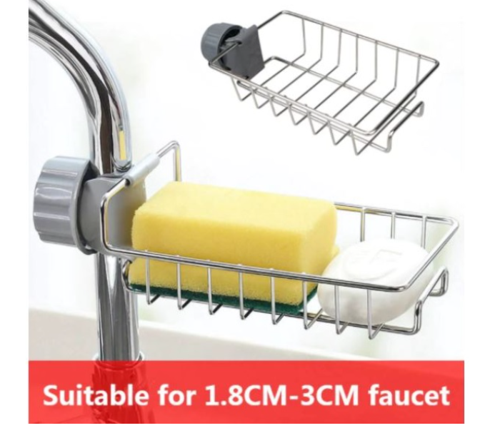 Stainless Steel Kitchen Faucet Drain Rack- Silver - Zoom Image 5