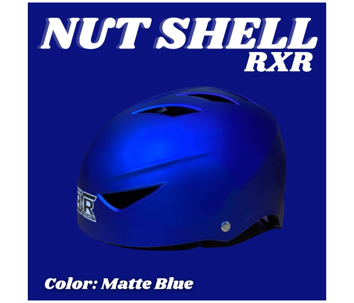 RXR Bicycle E-Scooter Nutshell Open Face Helmet - Matte Blue - Zoom Image