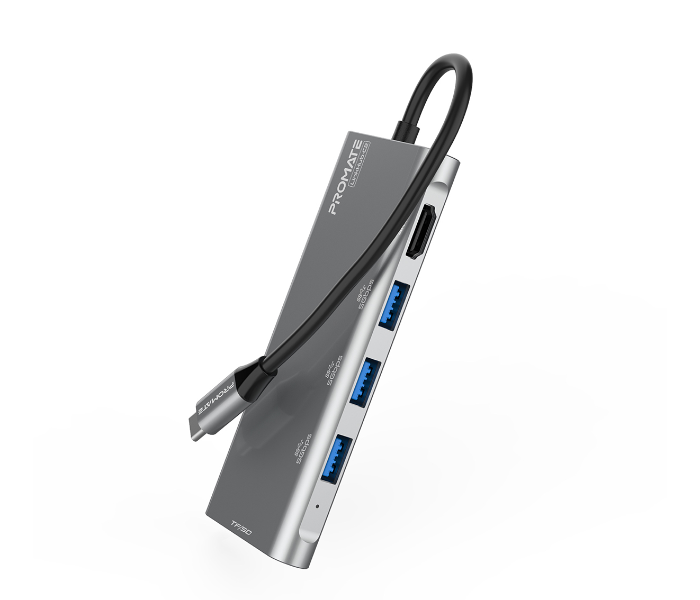 Promate LINKHUB-C2 Universal 6 in 1 USB C Hub Multiport Adapter - Zoom Image 1