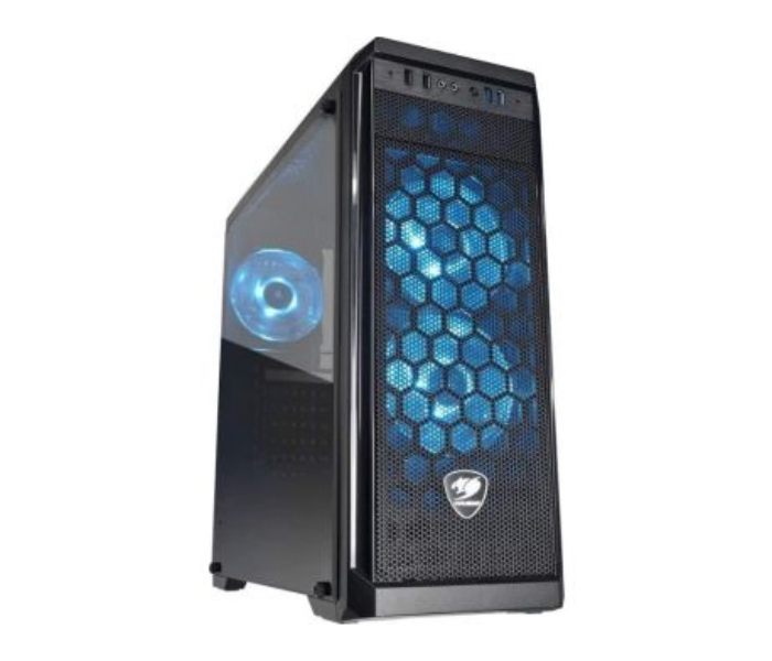 Cougar Air MX330-G Mid-Tower Gaming Case with 3 Pre-Installed LED Fans - Black - Zoom Image 1