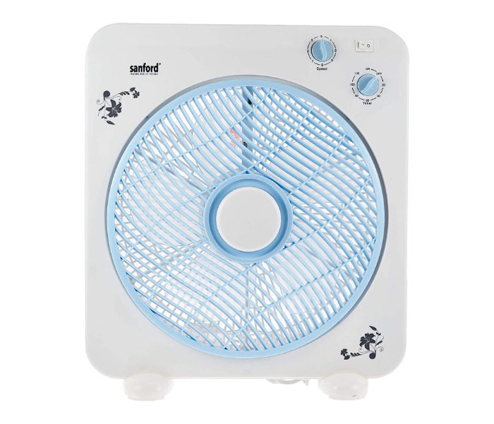 Sanford SF6661BFN 45Watts 12Inch Box Fan- White and Blue - Zoom Image 1