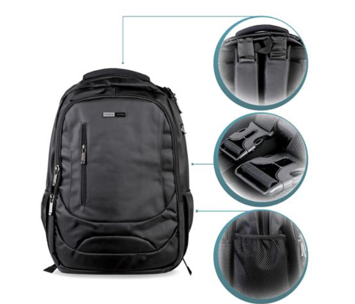 Parajohn PJBP6659 19Inch Travel Laptop Backpack - Black - Zoom Image 2