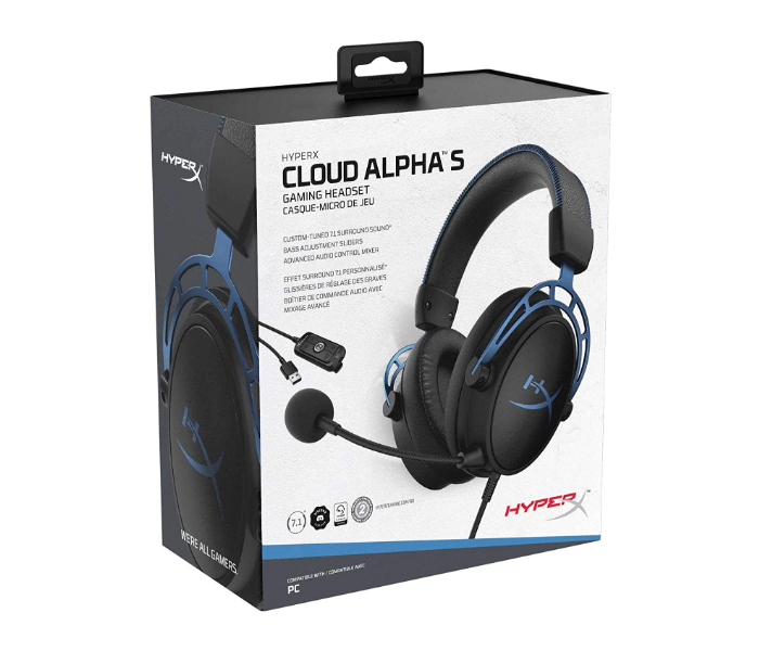 HyperX ME11001591691927 Cloud Alpha S Gaming Headset - Black - Zoom Image 4