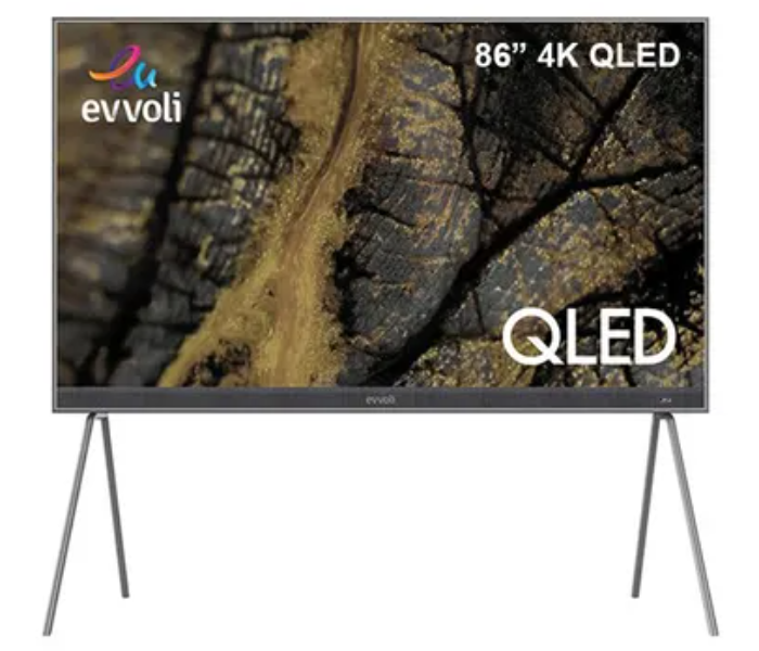 Evvoli 86EV600QA 86 Inch 4K QLED Android Smart TV With Bulit in Evvo Sound Bar - Black and Grey - Zoom Image 1