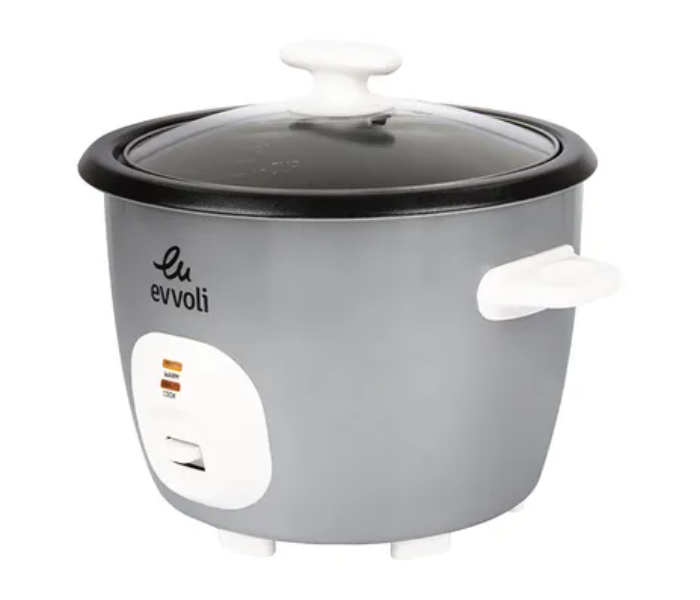 Evvoli EVKA-RC4501S 700W  4.5 Litter Non Stick 2 In 1 Rice Cooker with Steamer - White - Zoom Image 3