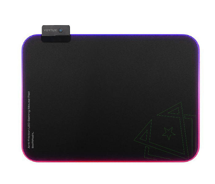 Vertux SWIFTPAD-L RGB Foldable Anti-Slip Fabric Large Gaming Mouse Pad - Black - Zoom Image 1