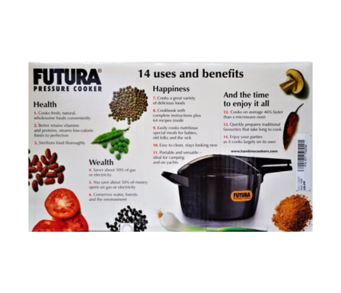 Hawkins F40 3 Litre Futura Pressure Cooker - Black - Zoom Image 3