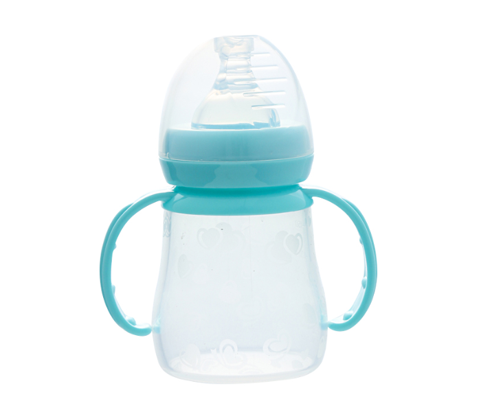 KidLe CJM0013 150ml Wide Mouth Silicone Feeding Bottle - Blue - Zoom Image