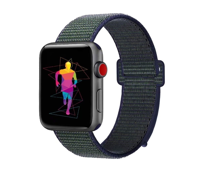 Generic GN-WB758-38-19 Nylon Sport Loop Band for Apple Watch Series - Midnight Fog - Zoom Image