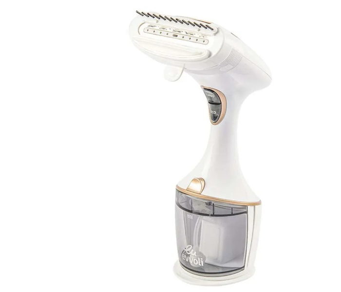 Evvoli EVIR-HS1750G 1750W Handheld Portable Garment Steamer With Auto Shut-Off Feature - White and Gold - Zoom Image 1