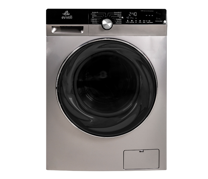 Evvoli EVWM-FBLE-1015S 10 KG 1500 PRM Front Load Washing Machine - Silver - Zoom Image 1