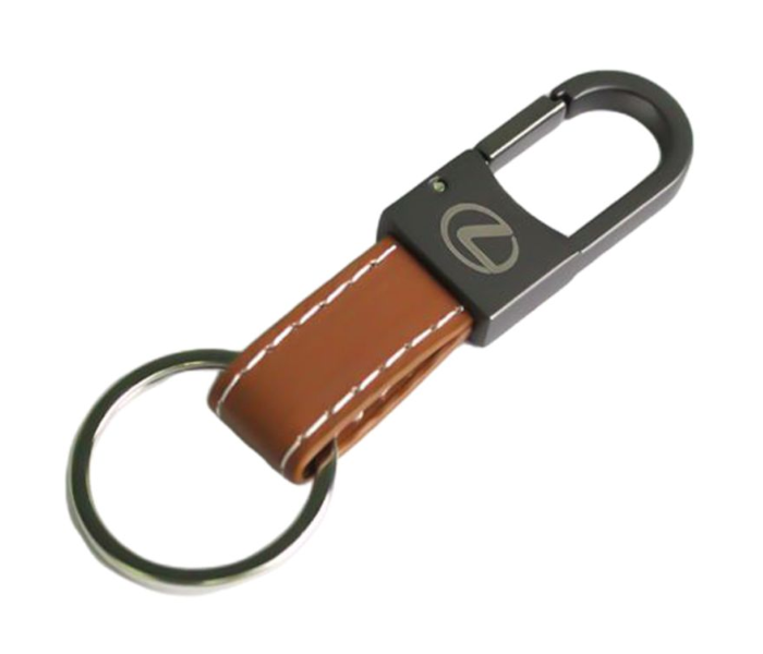 Carabiner Lock Auto Car Keychain for Lexus - Brown and Black - Zoom Image