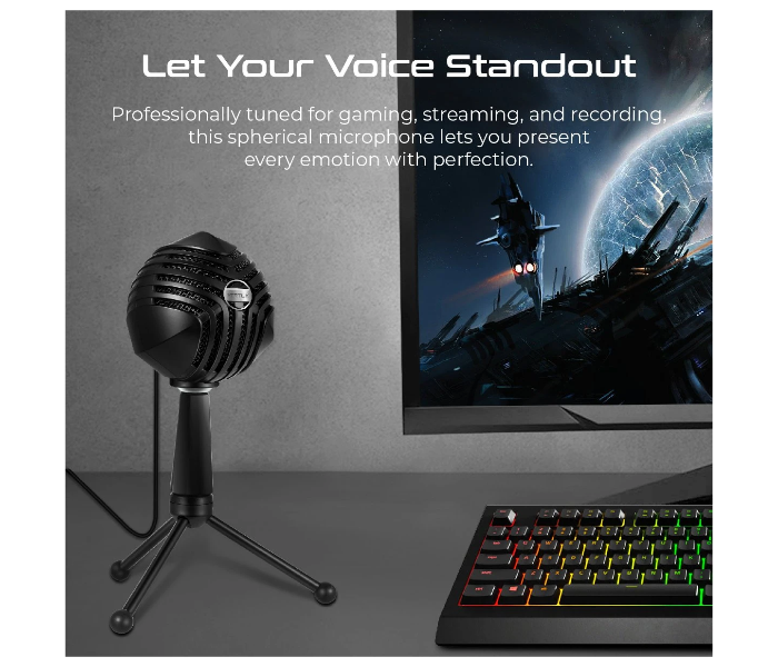 Vertux SPHERE Circumaural High Definition Gaming Microphone - Black - Zoom Image 4