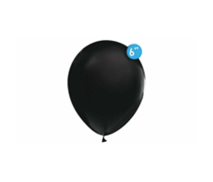 Rota Party Pack of 50 Pieces 6 inch Standard Latex Balloon- Black - Zoom Image