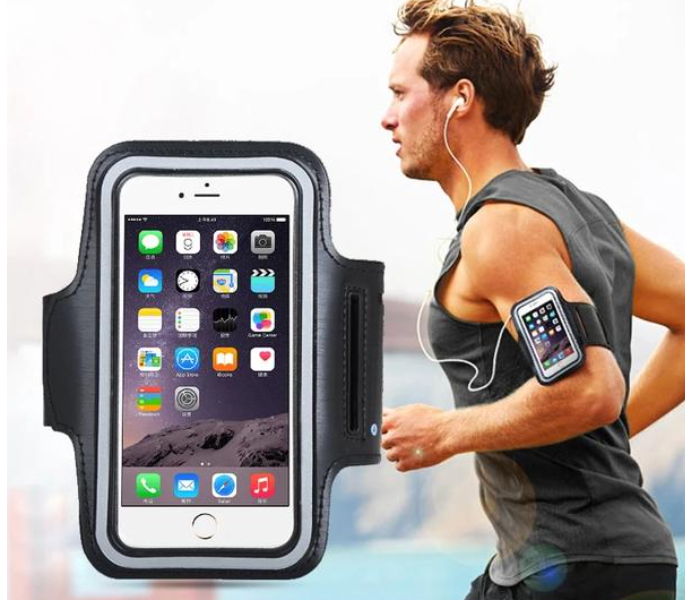 Universal Running Sports Armband Pouch with Phone Holder - Black - Zoom Image 7