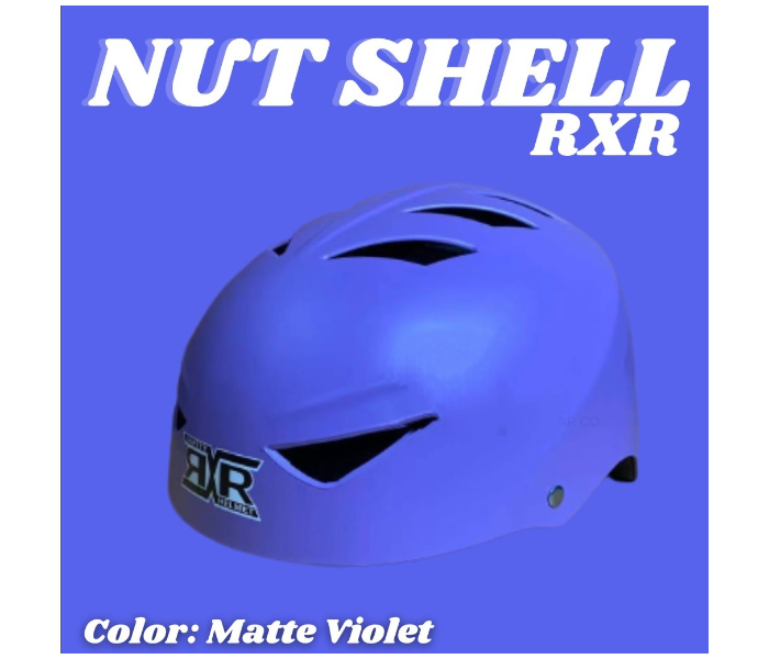 RXR Bicycle E-Scooter Nutshell Open Face Helmet - Matte Violet - Zoom Image