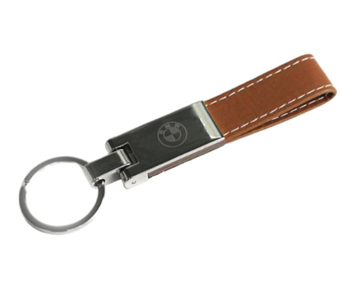 Carabiner Lock Auto Car Long Keychain for BMW - Brown and Silver - Zoom Image