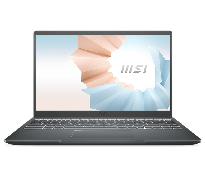 MSI Modern 14 B4MW 14Inch AMD Ryzen 7-4700U  8 GB RAM 512 GB Storage - Carbon Grey - Zoom Image 1