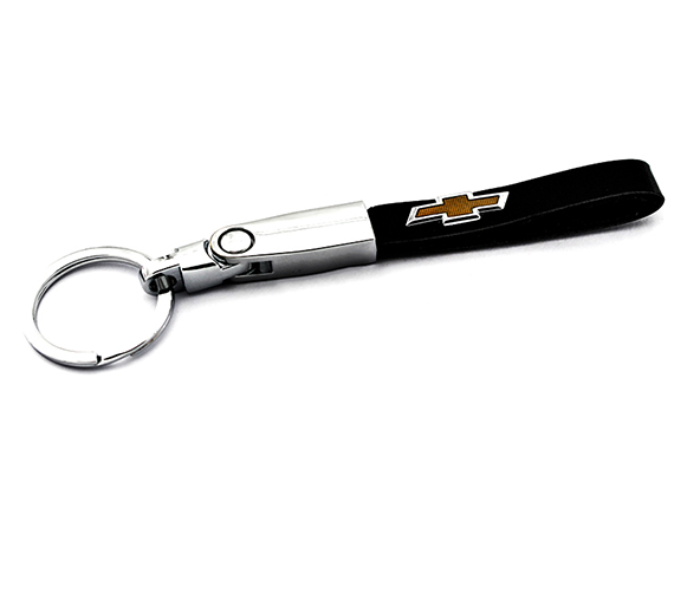 Logo Keychain for Chevrolet - Black and Silver - Zoom Image