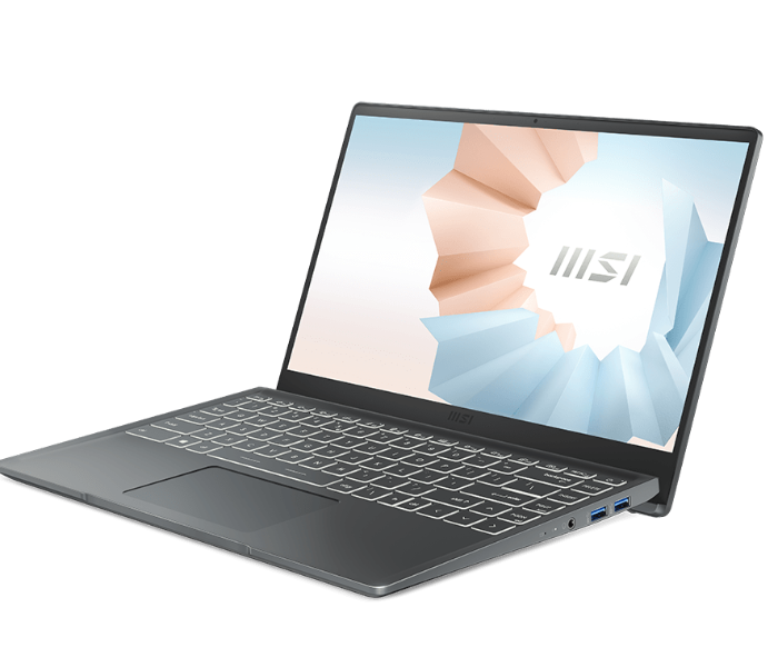 MSI Modern 14 B4MW 14-Inch Display AMD Ryzen 3 4300U Processor 4GB RAM 256GB Storage AMD Radeon Graphics - Carbon Gray - Zoom Image 2