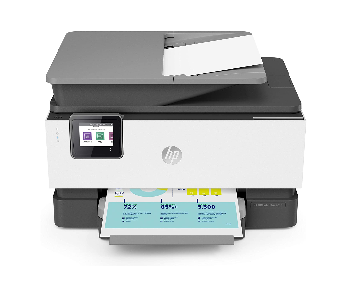 HP OfficeJet Pro 9013-1KR49B Wireless Print Scan Copy Fax All-in-One Printer - Black and White - Zoom Image 2