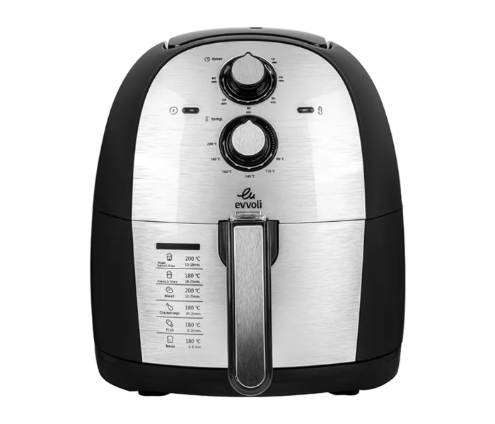 Evvoli VKA-AF5501B 5.5L 1700W Multifunction Air Fryer With Timer and Temperature Control 6 Preset Programs - Black and Grey - Zoom Image 2