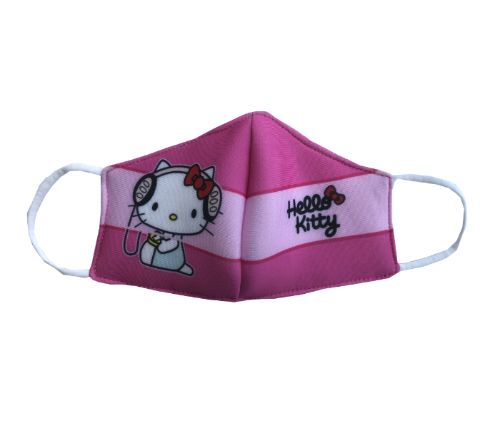 Zap Hello Kitty Pink Printed Reusable and Washable Mask for Kids - Zoom Image