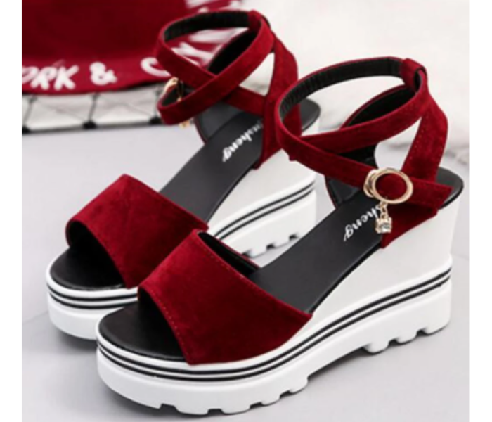 New Summer High Heels Wedges EU36 for Women – Red - Zoom Image 2