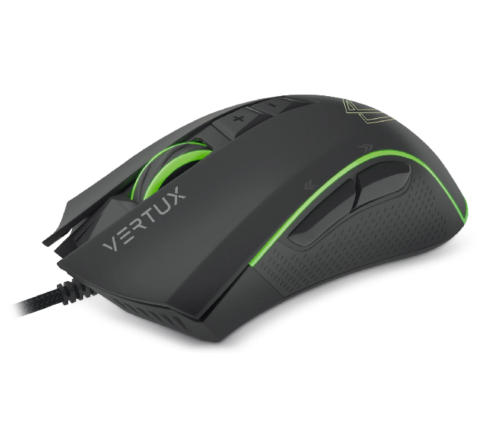 Vertux RODON 12000DPI Ultra-Fluid Wired 7 Button Programmable RGB Gaming Mouse - Black - Zoom Image 1